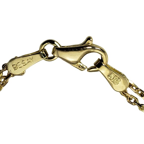 Vintage 14 Karat Yellow Gold and Simulated Gemstone Bracelet #12140 - Picture 4 of 6